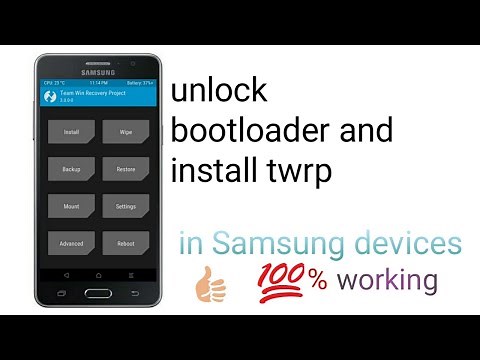 Unlock bootloader and Install twrp in any 📱 Samsung 📱 device