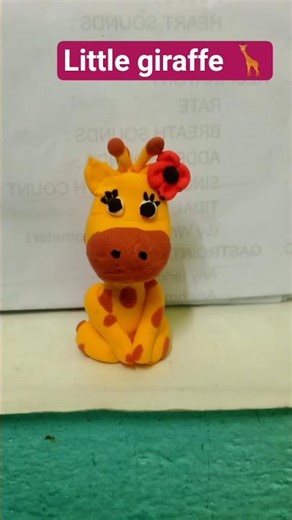 Super clay mini giraffe 🦒😍 |clayart tutorial