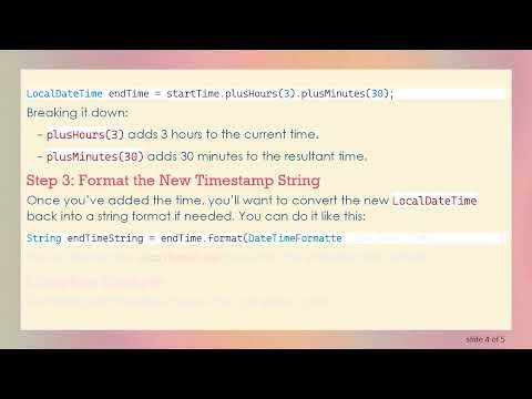 How to Add Minutes to a Timestamp String in Java 8