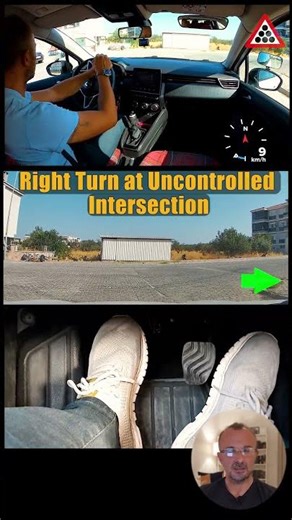 Right Turn at Uncontrolled Intersections - Driving Test