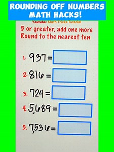 46 reactions · 15 shares | Rounding Off Numbers Hacks!  | Math Tricks Tutorial | Facebook