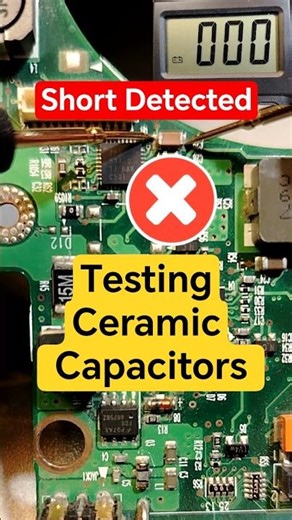 SMD Capacitor Test With Multimeter | Find Shorted Ceramic Capacitor Instantly #motherboard #shorts
