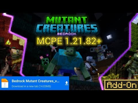 Mutant Creatures Addon For Minecraft Bedrock 1.21.82+