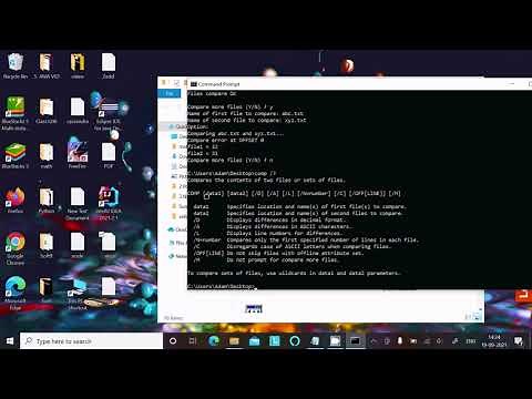 How to compare two files with Command Prompt