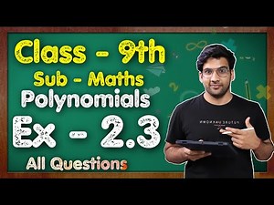 Class 9 Maths, Ex 2.3, Q1 to Q3 || Chapter 2 (Polynomials) || NCERT || MKR