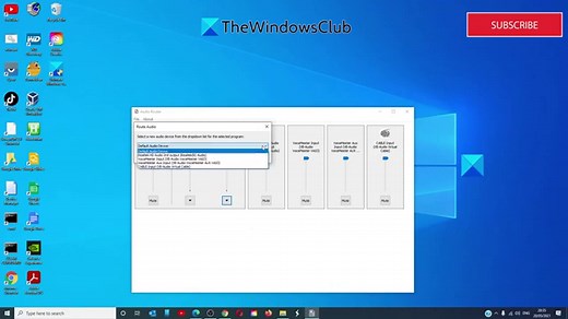 Audio Router routes audio from programs to different audio devices