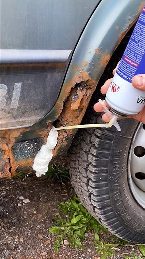 Fixing Rust the Quick Way: Foam, Filler, Done! 🔧🚙