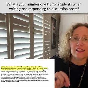 Tips For Students Writing & Responding To Discussion Posts