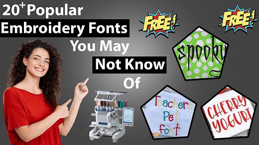 20 Popular Free Embroidery Machine Fonts You May Know