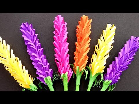 How to make Beautiful lavender paper flowers | Very Easy DIY Crafts
