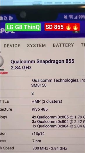 That Snapdragon 855 is STILL insane #lgg8thinq #processor #flagship