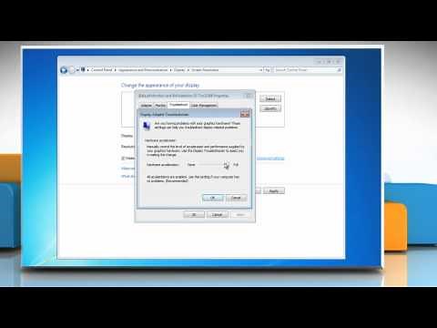 How to Enable or Disable Hardware Acceleration in Windows® 7