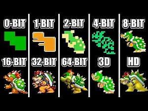 King Bowser 0-BIT vs 1-BIT vs 2-BIT vs 4-BIT vs 8-BIT vs 16-BIT vs 32-BIT vs 64-BIT vs 3D vs HD