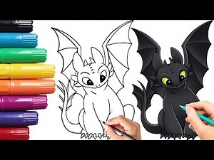 How to Draw Toothless- How to Train Your Dragon- Easy Video Tutorial