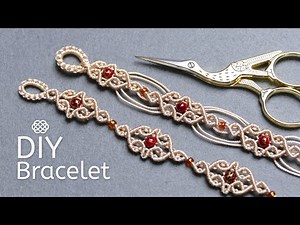 ELEGANT MACRAME CHAINLET WITH BEADS | BRACELET TUTORIAL