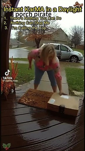Porch exploding package with glitter #porchpiratecaught Part 3 #glitter #package #prank #usa