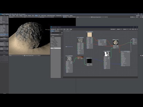 LightWave test - Surface Normal blending - Mix UV Edge -Terrain