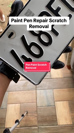 Part 20 | I tried it on my number plate and it's not just for scratches it can be used it can also be used for faded and removed paint #paintpenscratchremover #scratchremoval #paintrestoration