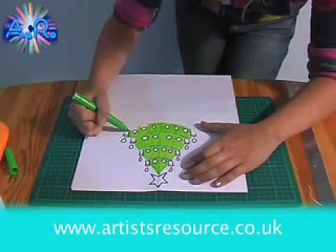 Arts & Craft Make a Christmas Card - Card Making Tutorial