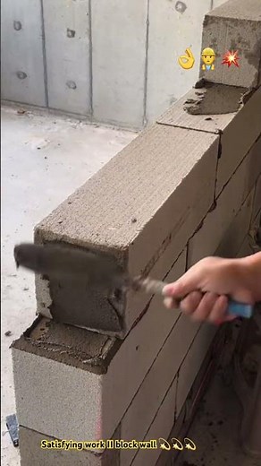 How to installing concrete block wall 💫💫💫