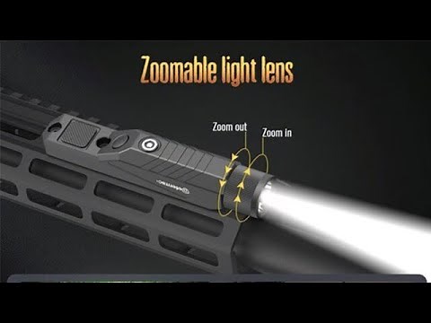 Under $30, Mlok Flashlight DEFENTAC 1750lm Zoomable m-lok Light with Momentary & Strobe for Rifle.