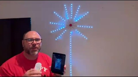 Daymeet Smart Firework Led Lights Indoor, Led Fireworks Lights Music/Mic Sync with Firework Launch Effect Remote & APP Control, RGB Color Changing Led Strip Lights for Room New Year Party Decor