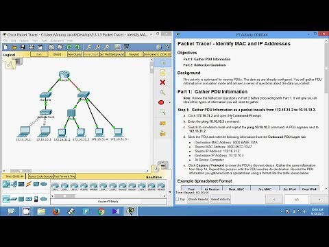 5.3.1.3 Packet Tracer - Identify MAC and IP Addresses