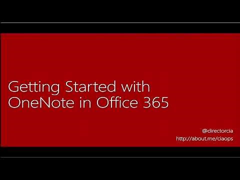 Getting Started with OneNote in Office 365