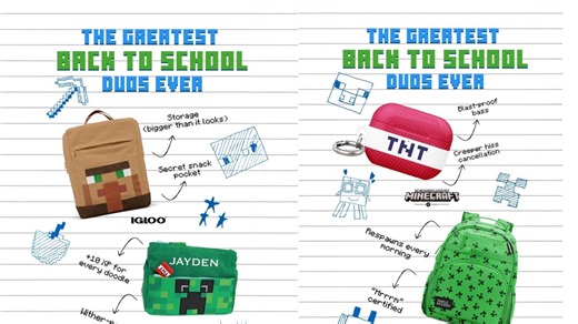 Minecraft announces back-to-school merch collection