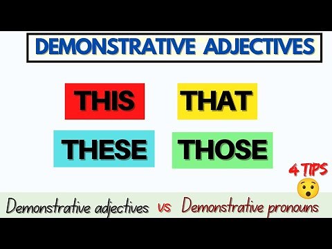 Demonstrative Adjectives: THIS, THAT, THESE, THOSE || With pictures || Examples and tips