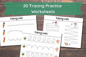 Tracing Practice, Pre-writing Worksheets, Line Tracing, Toddler, Preschool, Handwriting Practice, Busy Book, Busy Binder, Homeschool - Etsy Australia