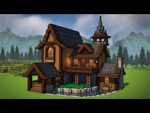 Minecraft: How To Build A Simple Spruce House | Tutorial