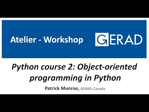 Python course 2: Object-oriented programming in Python
