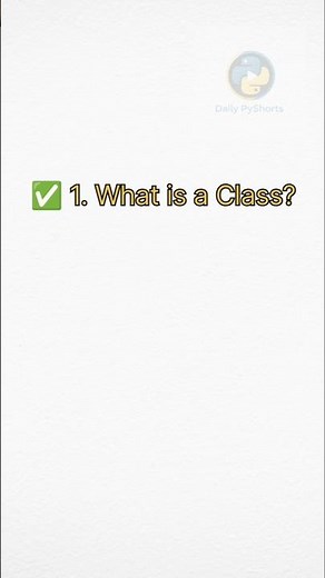 What is a Class in Python? | Beginner Friendly OOP Explanation 🔥 #Python #Class #OOP