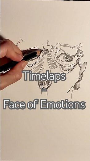 Title: The Face of Emotion – Abstract Expression Drawing Timelapse