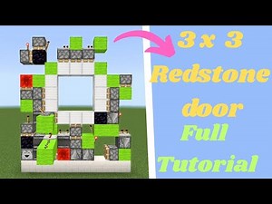 3x3 REDSTONE DOOR BUILD FULL TUTORIAL
