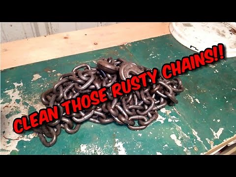 Super easy way to clean rusted chains