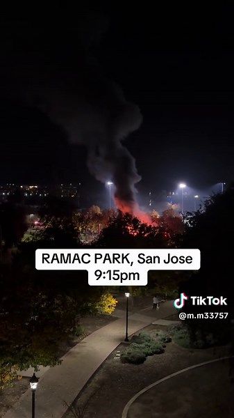 #sanjose #bayarea #fire #smoke #fyp | ramac park san jose