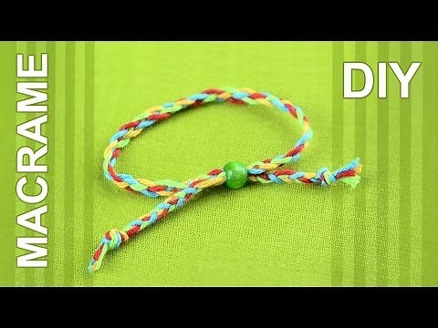 How to braid Friendship bracelet with FOUR strands - super easy