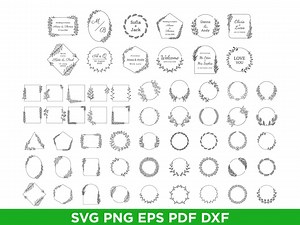 Monogram Svg Bundle, Wedding Initial Monogram - Etsy