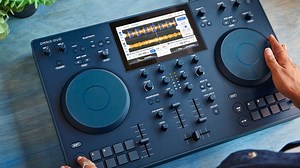 OMNIS-DUO is a portable battery-powered all-in-one DJ setup from AlphaTheta