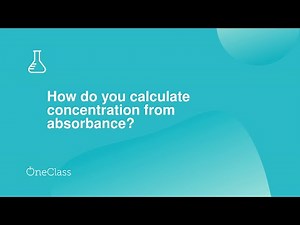 How do you calculate concentration from absorbance?
