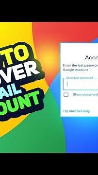 How to Recover Gmail Account | Step-by-Step Guide 2025