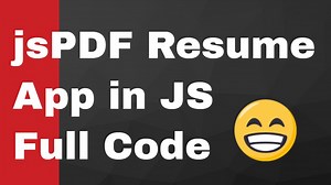 Build a Resume App Using jsPDF and Html2Canvas Library in Javascript With Full Source Code Example