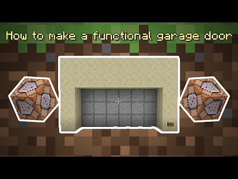How to Make a Fully Functional Garage Door | Minecraft Bedrock Edition (COMMAND BLOCKS)
