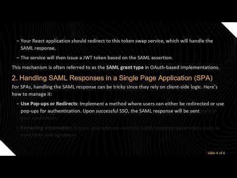 Implementing SAML SSO in a React App without a Web Server