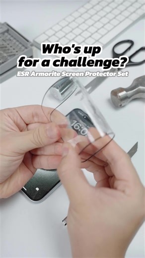 This super strong screen protector made by ESR! Super easy to install#screenprotector #esrscreenprotector #esrgear
