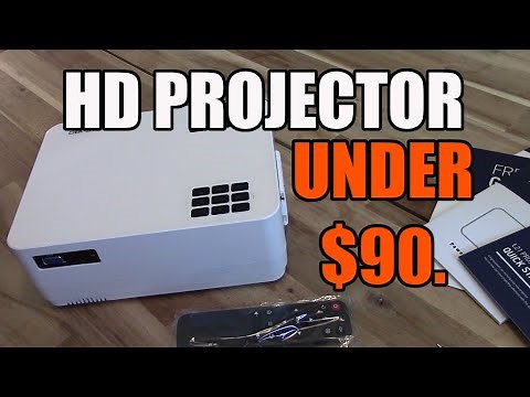 DBPOWER L21 720p LED Mini Projector - Review and Demonstration