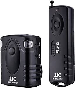 JJC Radio Wireless Remote Control Shutter Release for Nikon Z6III Z6II Z7II Z5 Z6 P1100 P1000 Z7 D750 D780 D7500 D7200 D5300 D5600 D5500 D3300 D3200 D610 D600 Df D7100 D7000 D5200 D5100 & More Camera