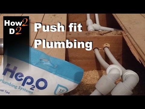 Push fit plumbing How to install connect plastic water pipes in a bathroom